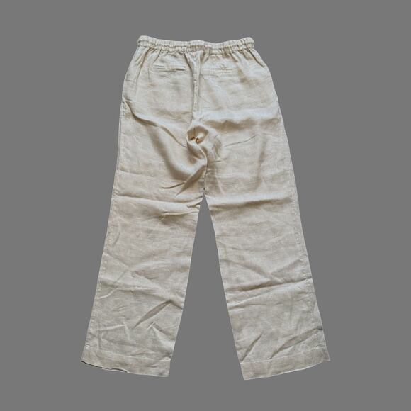 Charter Club Linen Luxury Womens Pant Size M Tan/Natural GUC - Picture 8 of 8